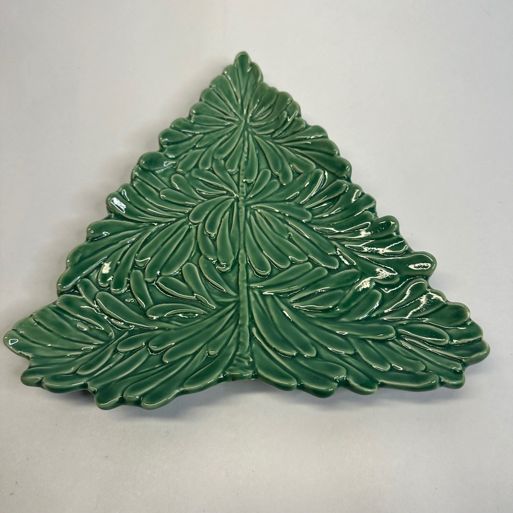 VIETRI Lastra Holiday Figural Tree Dipping Bowl Appetizer Serving Plate